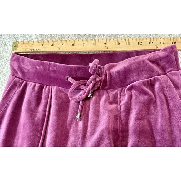 Cable & Gauge Studio Soft Velour Lounge Womens Plum Purple Jogger Pants Large L - Picture 5 of 7